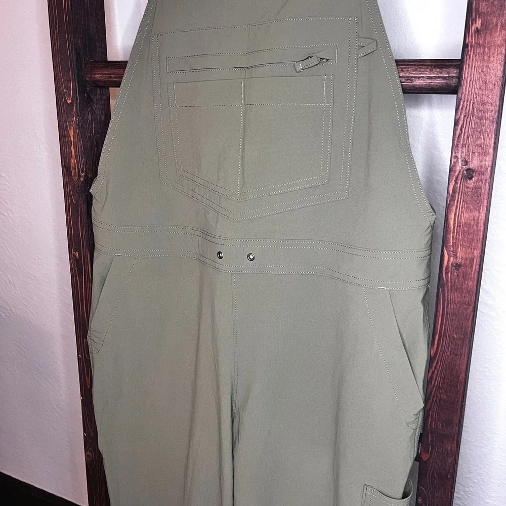 Duluth Trading Co Heirloom Gardening Overalls Olive Green Ripstop Womens M X 31